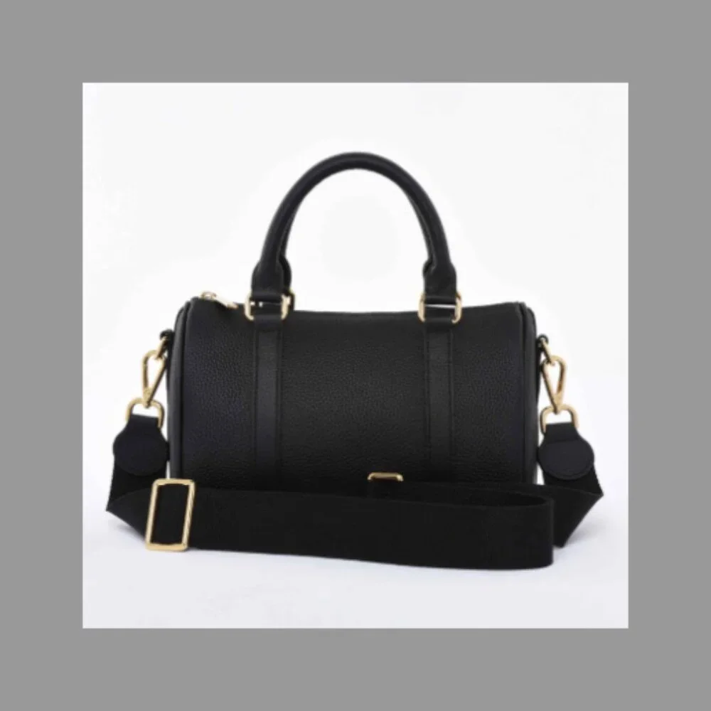 DUYP Melodie Cecile Black Grained leather - Mini Boston bag - Picture 4 of 13